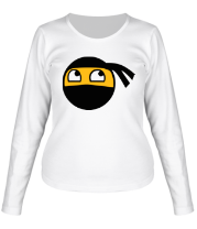Женская футболка длинный рукав Awesome ninja смаил фото