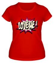 Женская футболка Love me светится фото