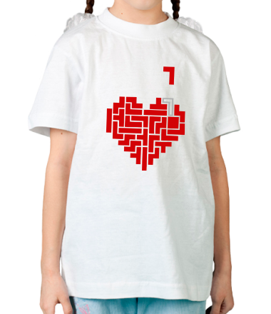 Детская футболка Heart tetris сердце тетрис