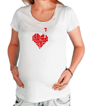 Футболка для беременных Heart tetris сердце тетрис фото