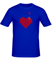 Мужская футболка Heart tetris сердце тетрис фото