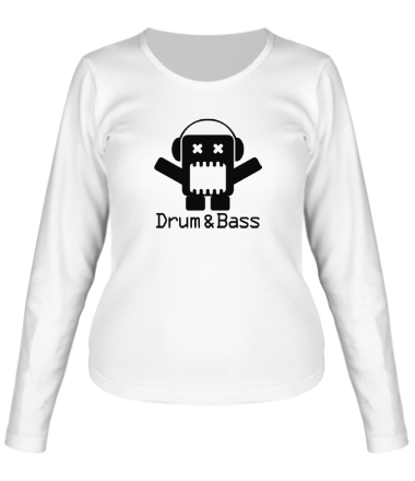 Женская футболка длинный рукав Drum & Bass