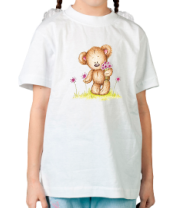 Детская футболка Мишка на лугу фото