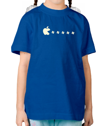 Детская футболка Apple pacman glow