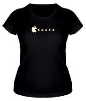 Женская футболка Apple pacman glow фото