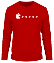 Мужская футболка длинный рукав Apple pacman фото