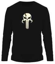 Мужская футболка длинный рукав Mandalorian Punisher glow фото