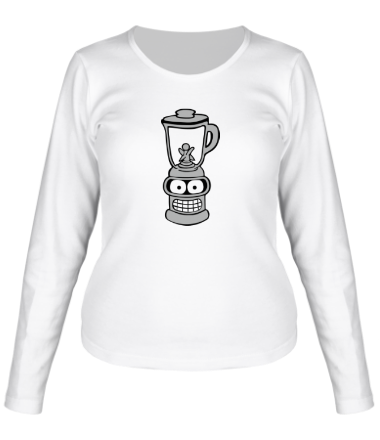 Женская футболка длинный рукав Бендер блендер