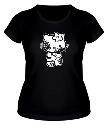 Женская футболка Kitty zombie