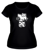Женская футболка Kitty zombie фото