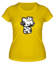 Женская футболка Kitty zombie фото