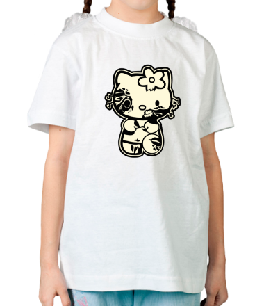 Детская футболка Kitty zombie glow