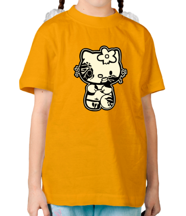Детская футболка Kitty zombie glow