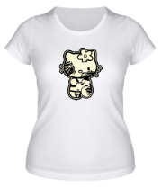Женская футболка Kitty zombie glow фото