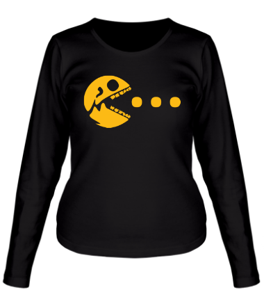 Женская футболка длинный рукав Dead Pacman
