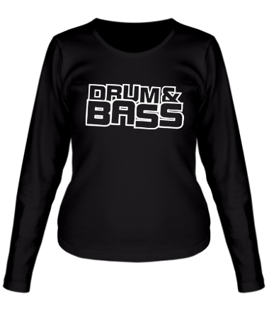 Женская футболка длинный рукав Drum Bass