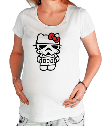 Футболка для беременных Kitty storm trooper