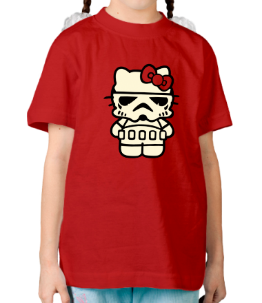 Детская футболка Kitty storm trooper светится