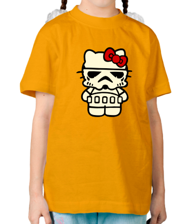 Детская футболка Kitty storm trooper светится