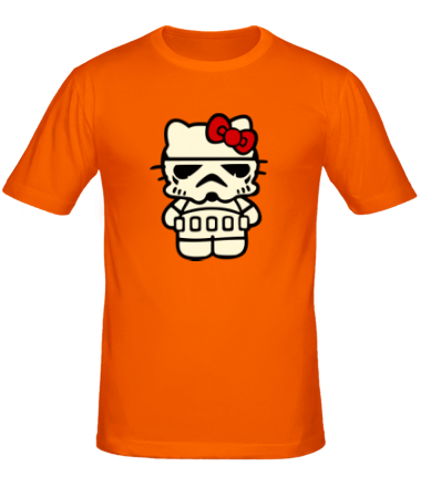 Мужская футболка Kitty storm trooper светится