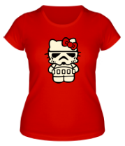 Женская футболка Kitty storm trooper светится фото