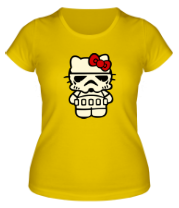 Женская футболка Kitty storm trooper светится фото
