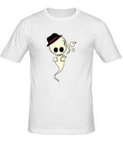 Мужская футболка Привидение с сигаретой светится фото