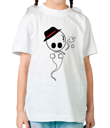 Детская футболка Привидение с сигаретой
