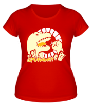 Женская футболка Годзилла (светящийся)  фото