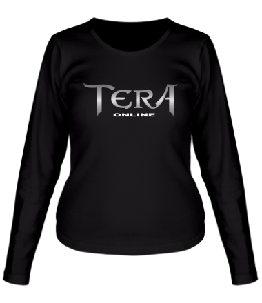 Женская футболка длинный рукав  Tera online - logo