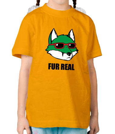 Детская футболка Зеленая лиса в очках