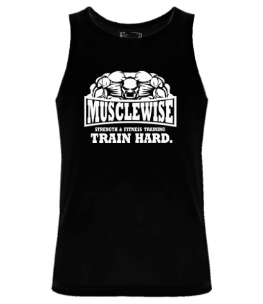 Мужская майка musclewise train hard тренируйся усердно