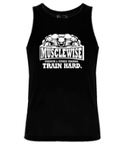 Мужская майка musclewise train hard тренируйся усердно фото