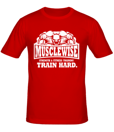 Мужская футболка musclewise train hard тренируйся усердно