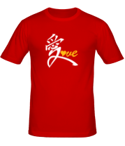 Мужская футболка Китайский символ любви love