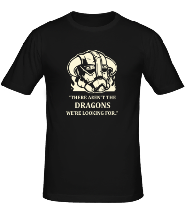 Мужская футболка Skyrim это не те драконы (свет)