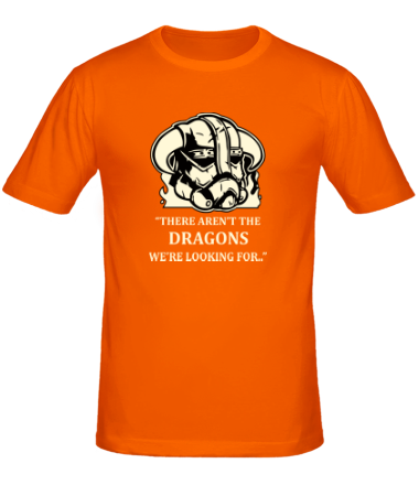 Мужская футболка Skyrim это не те драконы (свет)
