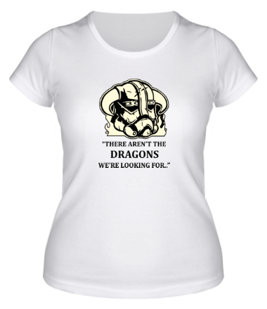Женская футболка Skyrim это не те драконы (свет)