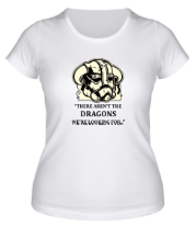 Женская футболка Skyrim это не те драконы (свет) фото