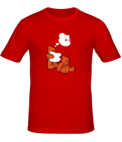 Мужская футболка Bad teddy плохой мишка тедди фото