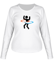 Женская футболка длинный рукав Portal (Портал) хулахуп фото