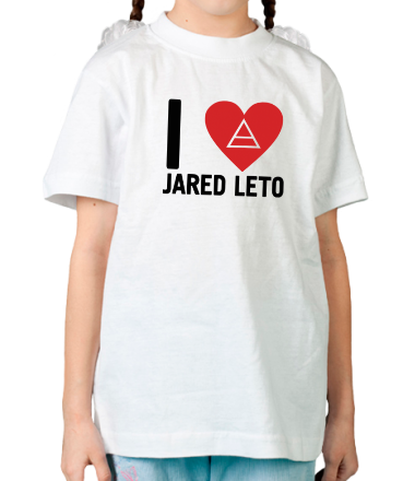 Детская футболка I love Jared leto