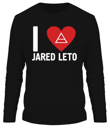 Мужская футболка длинный рукав I love Jared leto