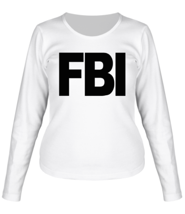 Женская футболка длинный рукав FBI