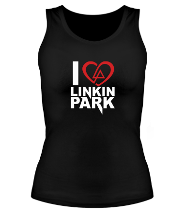 Женская майка борцовка I love linkin park