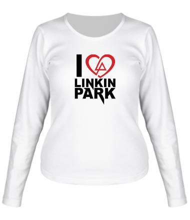 Женская футболка длинный рукав I love linkin park