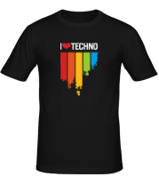 Мужская футболка I love techno фото