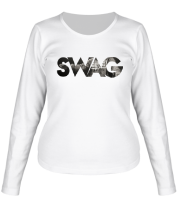 Женская футболка длинный рукав SWAG фото