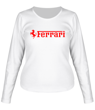 Женская футболка длинный рукав Ferrari