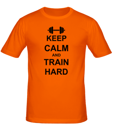 Мужская футболка Keep calm and train hard